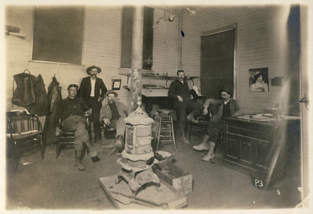 Empleados de oficina de la empresa, Cananea, México